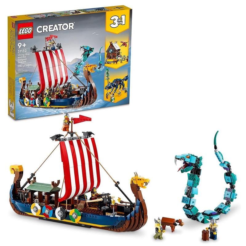 ジョリー3 様  専用 Lego Creator 31132 3 Em 1 Navio Viking Serpente De Midgard